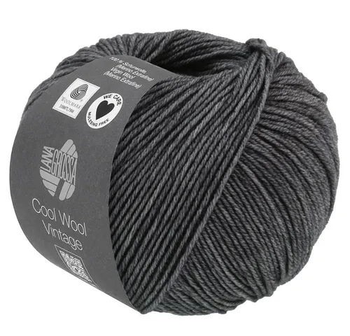 LANA GROSSA COOL WOOL VINTAGE Häkelwolle, 160 m (Ton-in-Ton gefärbte Merinowolle in Vintage-Optik), 50 g