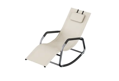 SONGMICS Gartenliege mit Umkippschutz und Seitentasche von SONGMICS