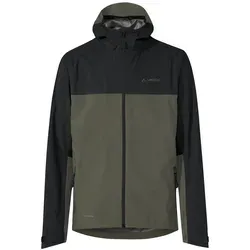 VAUDE Herren Moab Rain Jacket XXL - Khaki Uni - Funktionsjacke mit 2,5-Lagen, wasserabweisendem Reißverschluss und Unterarmventilation für optimalen Komfort bei Regenwetter.