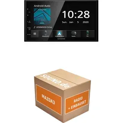 Kenwood DMX5020BTS Autoradio Einbaupaket für Mazda3 BL mit Lenkradfernbedienung - Komplettlösung für den Einbau eines Kenwood Radios in Ihren Mazda3 (2009-2013). Inklusive Antennenadapter und Lenkradinterface für einfache Nutzung der Multifunktionstasten.