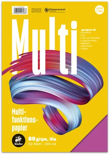 Multifunktionspapier A4 50Bl 80g - lila, in lila von Staufen