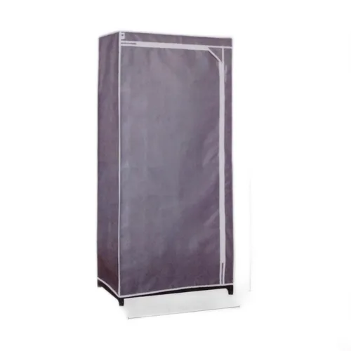 Kleiderschrank Möbel Schlafzimmer Schrank Grau Kompakt Stauraum 50 x 75 x 160 cm