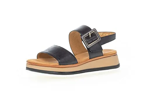 Gabor Damen Keilsandalen, Frauen Sandaletten,Moderate Mehrweite (G),Sommerschuhe,Freizeitschuhe,offene Schuhe,schwarz (LDS),40 EU / 6.5 UK