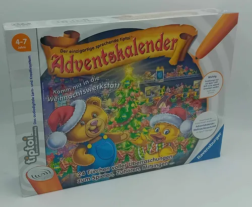Ravensburger tiptoi Die Weihnachtswerkstatt Adventskalender - Adventskalender mit interaktivem Spielzeug für Jungen, fördert kreatives Spielen und macht die Vorweihnachtszeit spannend!