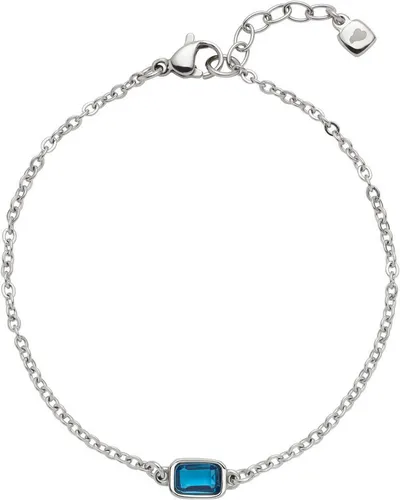 JEWELS BY LEONARDO Armband Ciao Sophia - Elegantes Damenarmband aus silberfarbenem Edelstahl mit blauem Glaskristall, ideal für jeden Anlass und allergikerfreundlich.