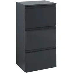 Held Möbel Unterschrank Cardiff 40 cm - graphitgrau/Hochglanz grau - Badezimmerschrank mit modernem Design, ideal für kleine Badezimmer. Maße: 40x79x40 cm, aus hochwertigem MDF und Spanplatte, gefertigt in Deutschland.