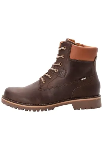 camel active Damen Carina Leder Boot Dunkelbraun - Wasserabweisende Schnürstiefel aus robustem Leder mit herausnehmbarer Sohle und rutschhemmender TR-Sohle – ideal für Wanderungen und Outdoor-Aktivitäten.
