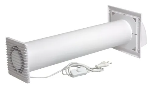 Klein Leise Lüfter Set 100mm - Weiß - Abluftlüfter & Rohrventilatoren, leiser Betrieb für angenehme Raumatmosphäre, ideal für Decken- oder Wandmontage