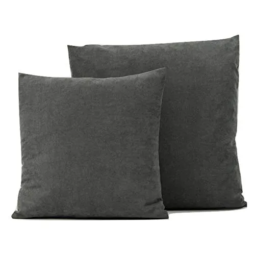 Albani Kissenhülle Monaco einfarbig 40x40cm anthrazit