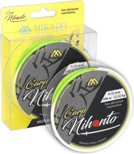 Mikado SCHNUR - NIHONTO CARP - 0.35mm/12.20kg/600m - FLUO GELB