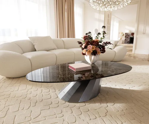 DELIFE Couchtisch Edge Oval 140x75 cm von Delife