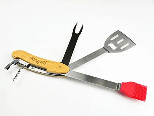 Jim Beam Klappbares Grillbesteck-Set/5-teilig