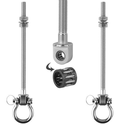 2er Schaukelhaken Lager Set 180mm, M10 Deckenhaken Schwerlast aus Edelstahl für Hängesessel, Hängematte, Schaukel, Babyschaukel, schaukelhaken für holzbalken, Deckenhalterung bis 680kg belastbar