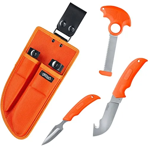 Walther Jagdset, Jagdmesser und Säge, feststehende Messer, 440C