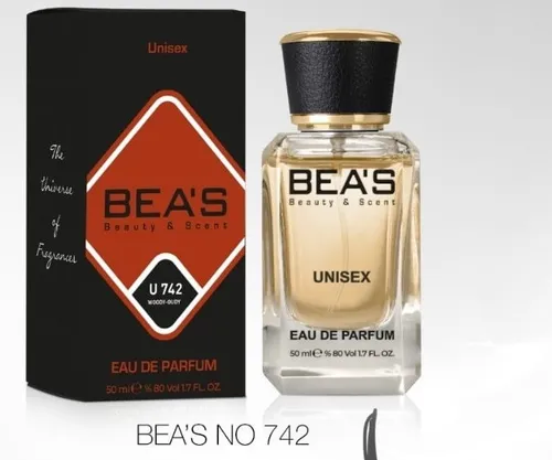 BEA'S Beauty & Scent U 742 Woody Eau De Parfum 50 ml - Unisex Duft mit exotischem Rosenholz und Kardamom, mikroplastik-frei und vegan – für ein sinnliches Dufterlebnis.