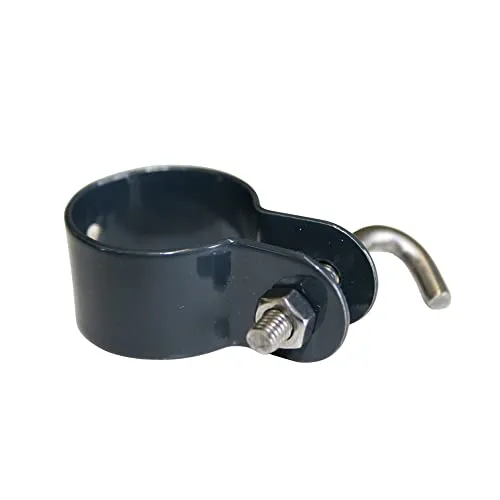 34mm Hakenschelle für Geflechtsspannstab anthrazit