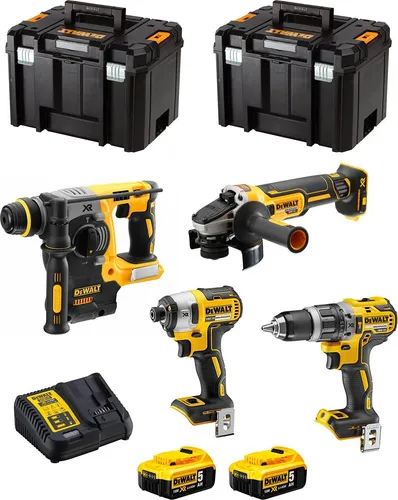 DeWALT Kit DWK400 (DCD796 + DCH273 + DCG405 + DCF887 + 2 x 5,0 Ah + DCB115 + 2 x TSTAK VI)
