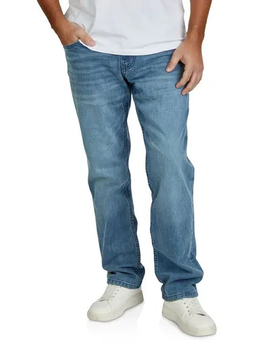 TOM TAILOR Straight-Jeans Herren Jeanshose Marvin Regular Fit Denim Hose mit Stretch