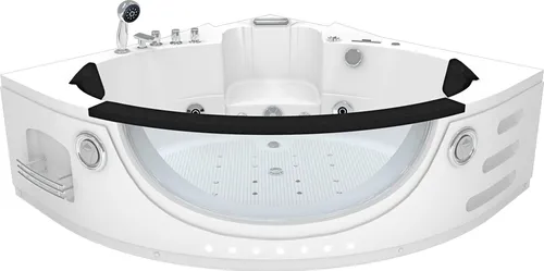 AcquaVapore Whirlpool by Sandra Jentho – Kompakter Luxus für Ihr Badezimmer - Genießen Sie entspannende Stunden zu zweit in diesem 152 cm großen Whirlpool. Mit leistungsstarken Pumpen, Heizung und integrierten Lichtspots wird Ihr Badeerlebnis zum Genuss.