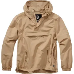 Brandit Summer Windbreaker - Camel, XXL - Funktionsjacke, wind- und wasserabweisend mit Mesh Innenfutter und praktischen Reißverschlusstaschen für optimalen Tragekomfort im Freien.