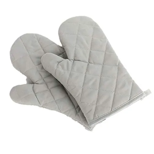 Voarge Ofenhandschuhe, Hitzebeständig Ofenhandschuhe Verdickte Hitzeresistente Topfhandschuhe Topflappen Backhandschuhe, 1 Paar (grau)