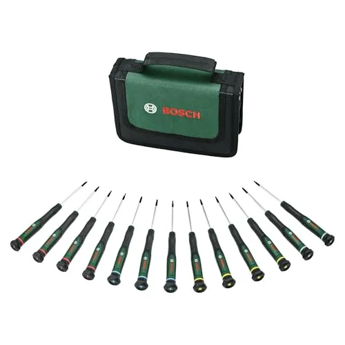 BOSCH Präzisionsschraubendreher-Set 1600A02Z9N, 13-teilig von Bosch