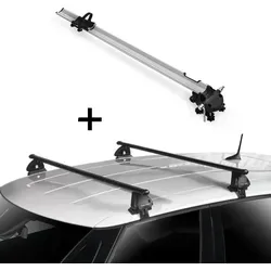 Fahrradträger Bike Pro + Dachträger VDP EVO Stahl kompatibel mit für Renault R21 5 Türer 1989-1994