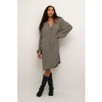 Kleid Oversize Fit Schwarz-Weiß von Kaffe