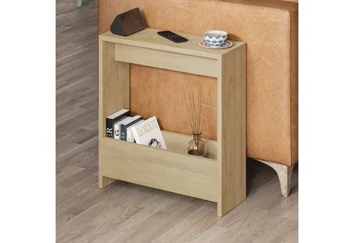 HOCUS PICUS Beistelltisch mit Zeitschriftenregal in beige von Decortie