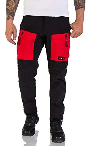 Rock Creek Herren Softshellhose H-196 in Schwarz 3XL - Hochwertige Softshellhose für Outdoor-Aktivitäten. Wasserabweisend, winddicht und atmungsaktiv, ideal für wechselhaftes Wetter. Mit praktischen Taschen und hohem Tragekomfort.