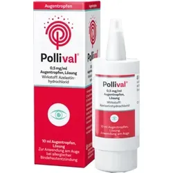 Pollival 0.5mg/ml Augentropfen Lösung 10 ML - Arzneimittel zur Behandlung von allergischen Augenerkrankungen wie Heuschnupfen, ideal für Erwachsene und Kinder ab 4 Jahren. Enthält den Wirkstoff Azelastinhydrochlorid zur schnellen Linderung von Beschwerden.