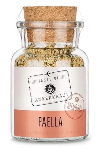 Ankerkraut Paella Menorca, 145g im Korkenglas, Essen mit Tradition aus Spanien, für Hähnchen Meeresfrüchte und Gemüse, lecker für zu Hause