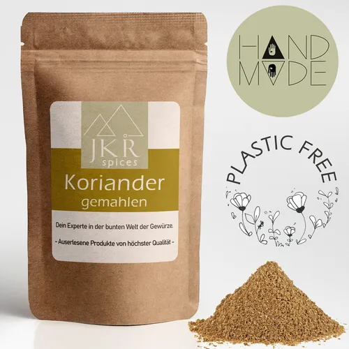 500g Koriander Samen gemahlen Coriander Saat Pulver plastikfrei verpackt