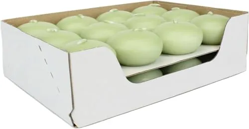 Schwimmkerzen Pastellgrün 24 Stück 45 mm Aloe Vera Durchmesser