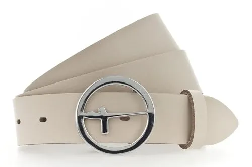 Tamaris Ledergürtel Essential Classics (1-St) vanille 0120 - Eleganter Gürtel aus hochwertigem Leder, ideal für stilvolle Outfits. Mit klassischer Dornschließe und trendiger vanille Farbe.