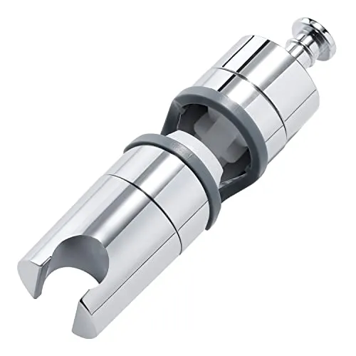 Joyoldelf Universal Handbrause Halterung, verstellbar Duschhalterung, Duschkopfhalter, 360° drehbar Brausehalter für Slide Bar 20-25 mm Außen Durchmesser, Verchromte Duschhalter