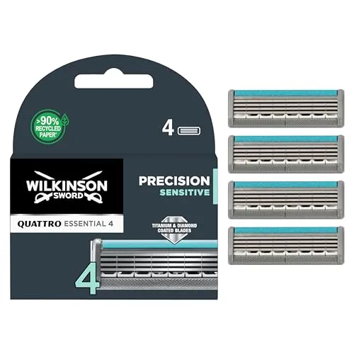 Wilkinson Sword Quattro Titanium Sensitive Klingen Titanium Sensitive. 4 Stück 4 Stück.