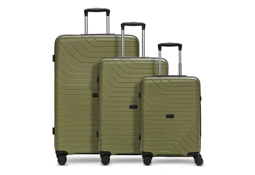 Redolz Trolleyset Essentials 05, 3-teilig mit 4 Rollen - Hochwertiges 3-teiliges Trolleyset aus bruchsicherem Polypropylen, mit geräuscharmen 4-Rollen-System für müheloses Reisen und TSA-Schloss für erhöhte Sicherheit.