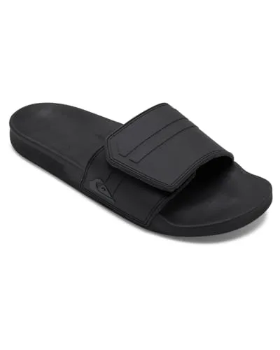 Quiksilver Herren Rivi Slide Adjust Sandale, Black/Grey/Black, 46 EU - Wanderschuhe mit wasserfreundlichem TPR-Obermaterial, bequemem Mikrofaserfutter und ultraweichem Hydrobound-Fußbett für optimalen Komfort.