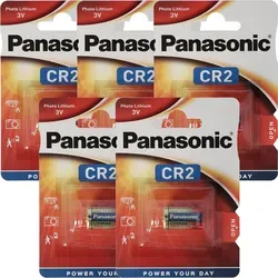 Produktbild Panasonic CR2 Lithium Batterie CR2EP, CR-2 Batterie 5er Pack