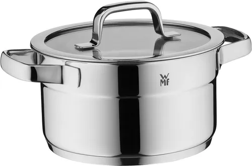WMF Compact Cuisine Kochtopf groß 20cm - Kochtopf 3,3l aus poliertem Cromargan Edelstahl, ideal für alle Herdarten, hitzebeständig bis 250°C, mit Innenskalierung und platzsparender Stapelfunktion.