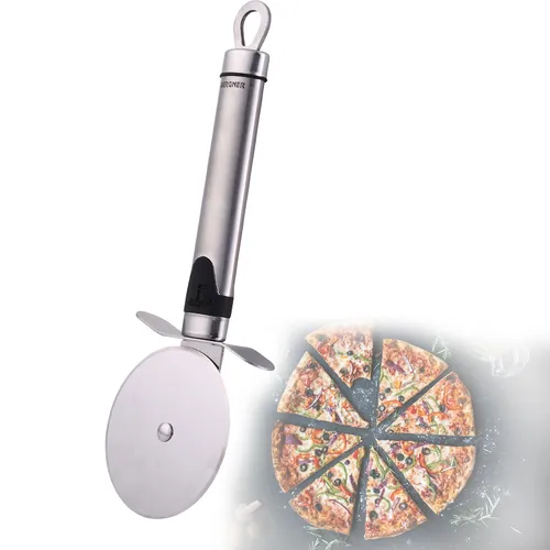 LUXUS EDELSTAHL PIZZASCHNEIDER PIZZA MESSER PIZZAROLLER TEIGSCHNEIDER 44907872
