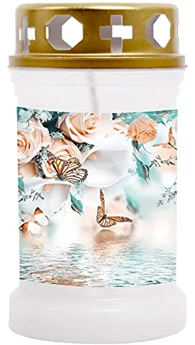 HS Candle Grabkerze Grablicht (Schmetterling)