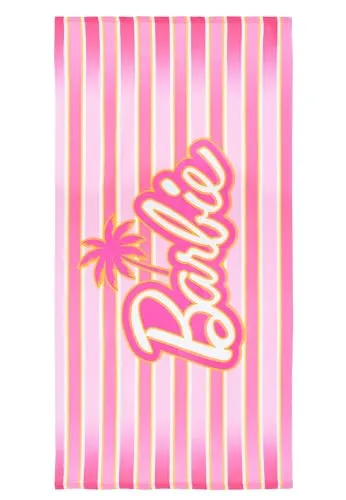 Barbie Strandtuch groß | kleine Geschenke für Frauen | Badetuch | Handtuch | Urlaub | 90 x 170 cm | Badetücher | Badehandtuch | Geschenkideen | Mattel