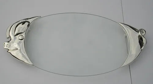 Versilberte Fleischplatte für stilvolle Anlässe in silber von Brillibrum