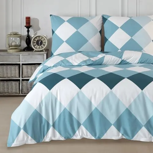 Buymax® Bettwäsche 135x200 - 2-teiliges Set aus 100% Baumwolle - Bettwäsche-Set 135x200 cm mit Reißverschluss, ÖKO-TEX zertifiziert und pflegeleicht, ideal für ein modernes und gemütliches Schlafzimmer.