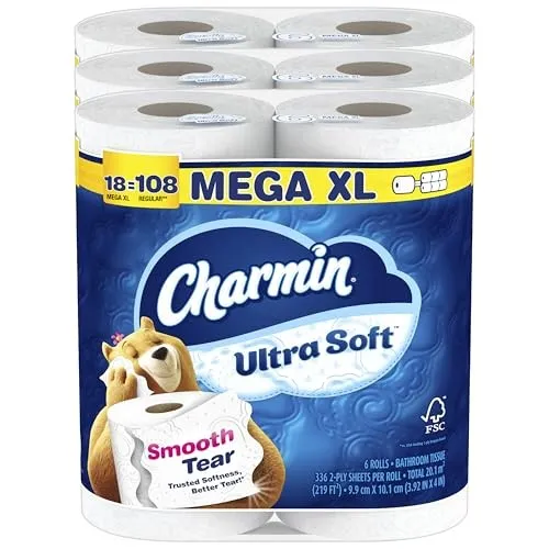 Charmin Ultraweiches Toilettenpapier 6 Mega-Rollen