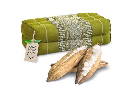 livasia Stützkissen Yogakissen (Classic) vegan und handgefertigt, 17x34x12cm, Kapok