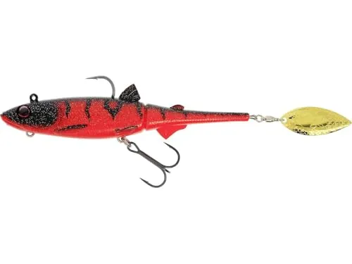 Westin Hypoteez Spintail 14cm 48g Sinking - Gummifisch, Farbe:Fire