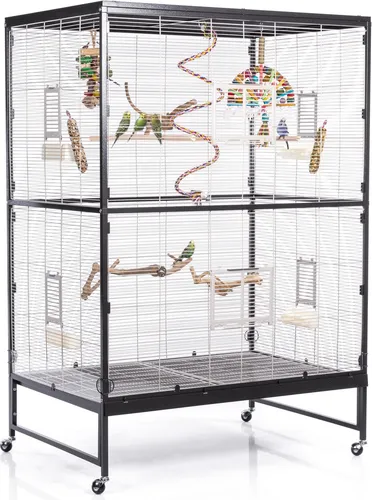 VogelKäfig Sittichvoliere XXL Casa 120 Antik/Platinum von Montana Cages
